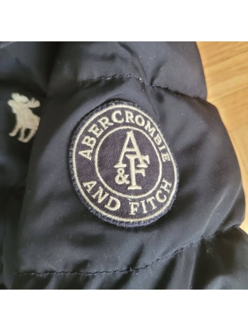 ABERCROMBIE Belton Fur Short Puffer Jacket XS - Picture 6 of 9